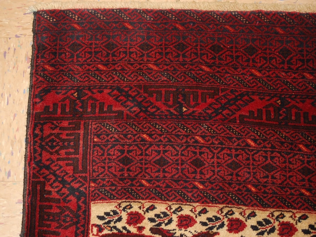 PERSIAN BALOUCHI RUG 3.9x7.7 - 5