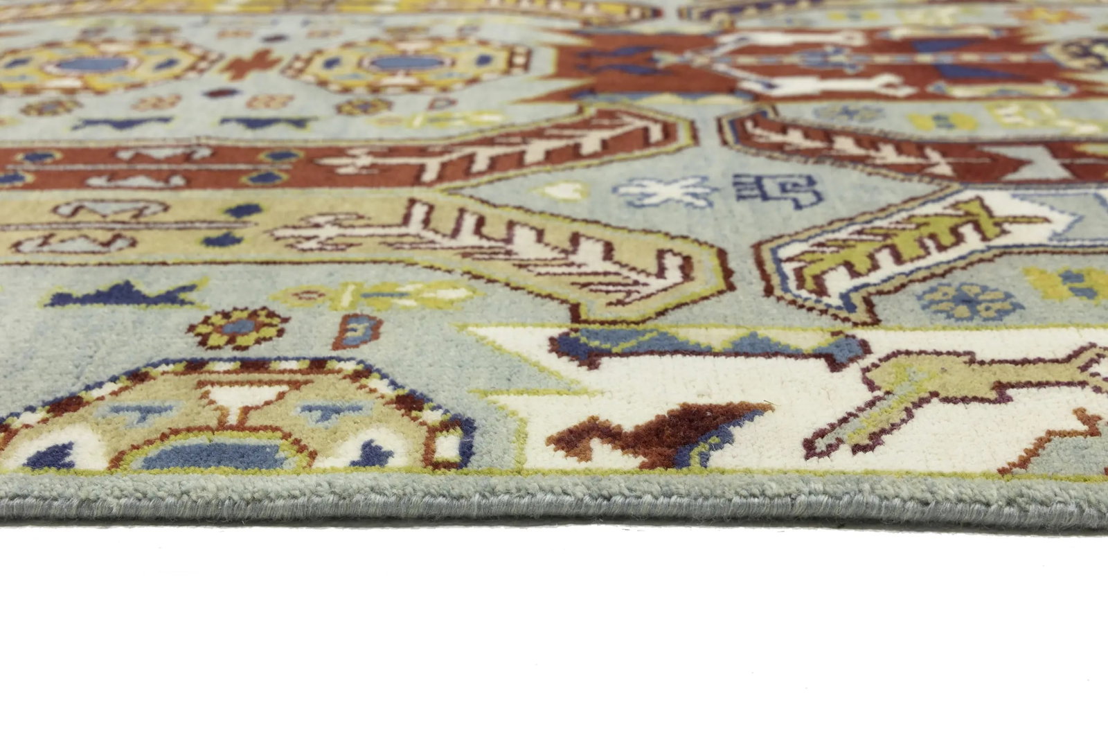 Navy Blue Tribal Geometric 8X10 Oriental Rug - 15