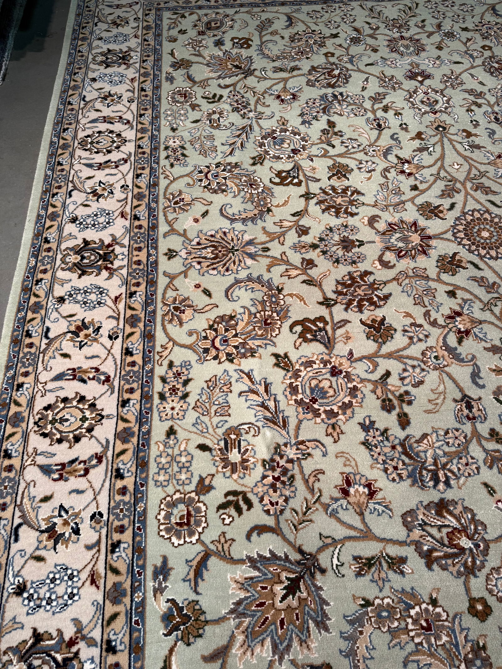 Fine Silk and wool Kashan Rug 8x10 - 3