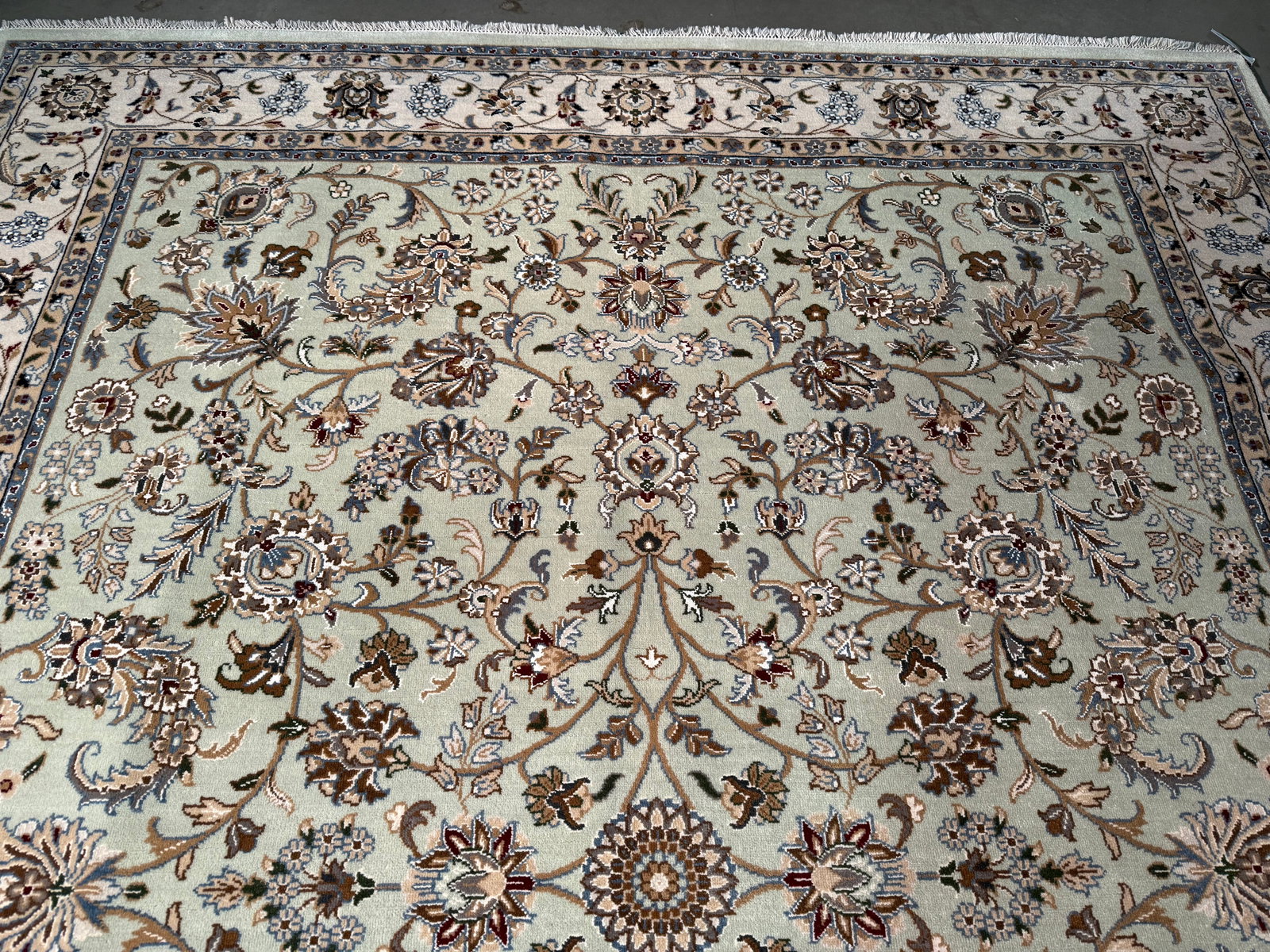 Fine Silk and wool Kashan Rug 8x10 - 5