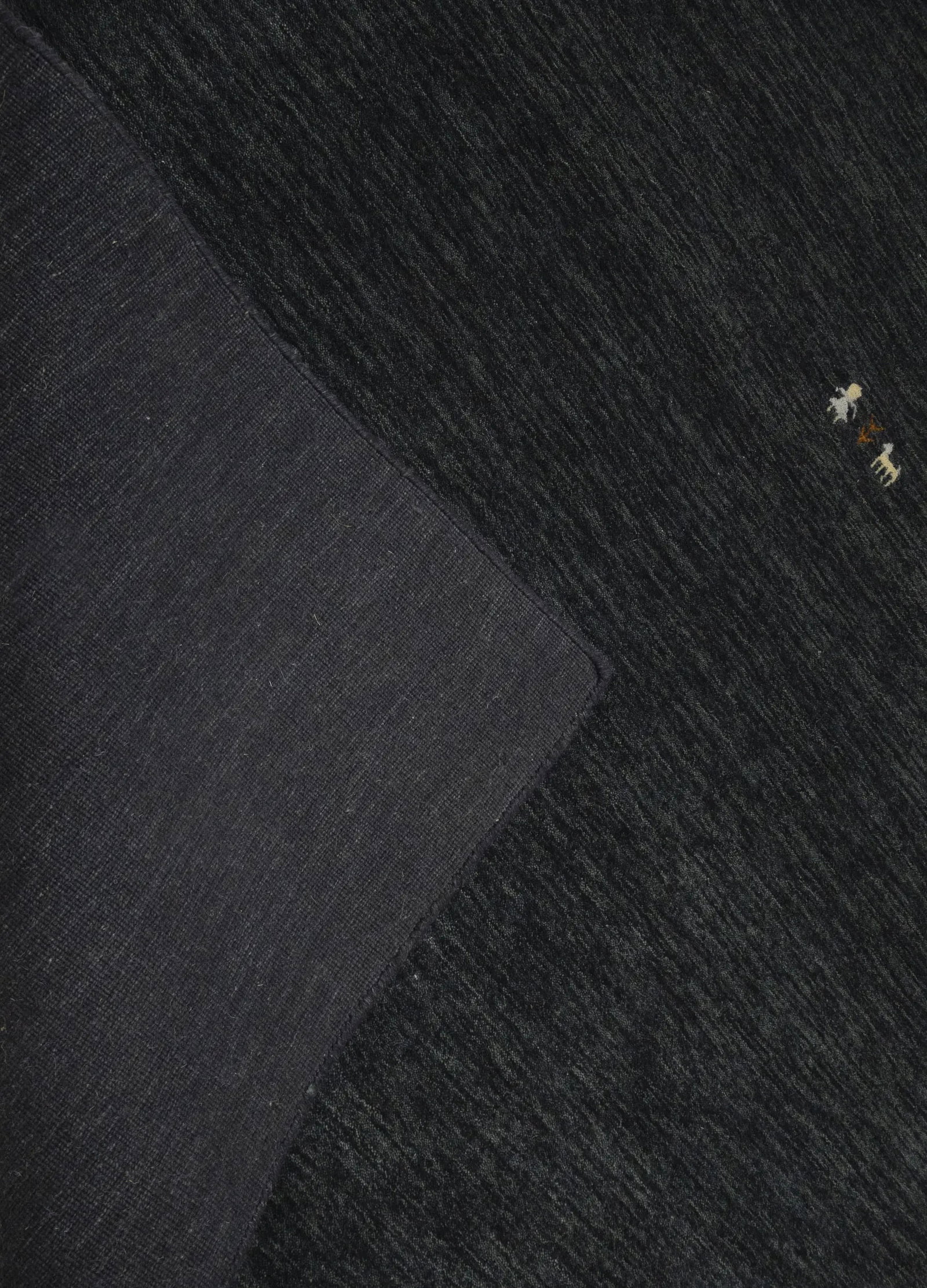 Charcoal Tribal 5X8 Gabbeh Modern Rug - 12