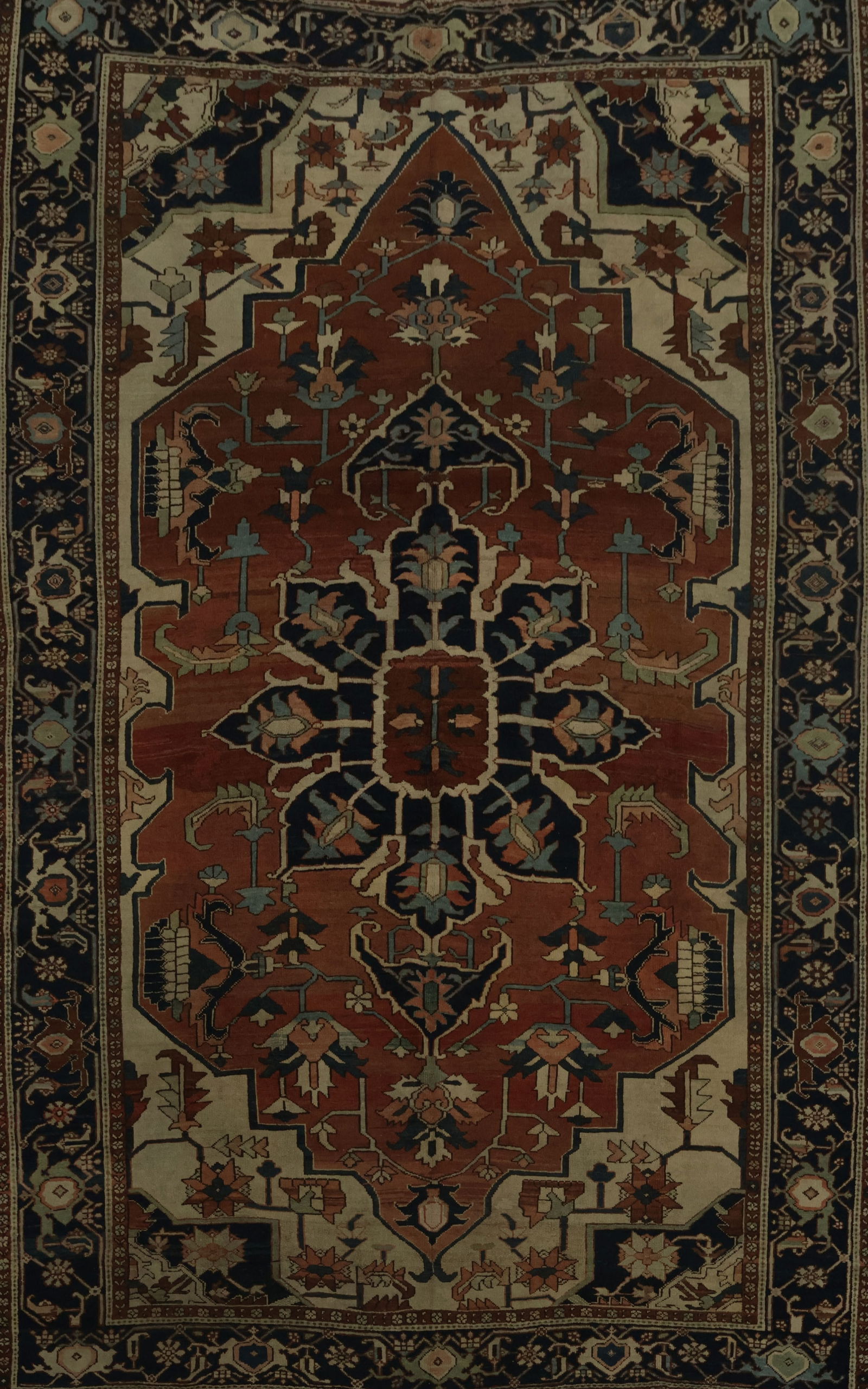 Pre-1900 Vegetable Dye Heriz Serapi Persian Area Rug 9x13 (1 of 18)