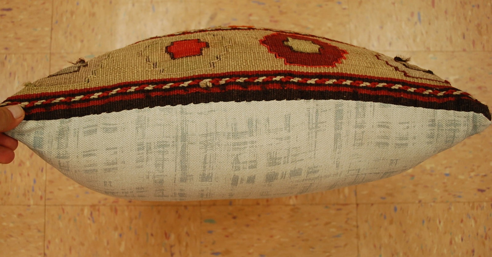 Hand-Made Pillow Cushion Rug 1'6" x 1' 8" - 4