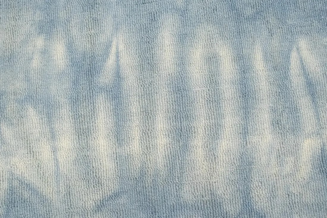 Blue Tie-Dye 5X8 Hand-Tufted Modern Rug - 7