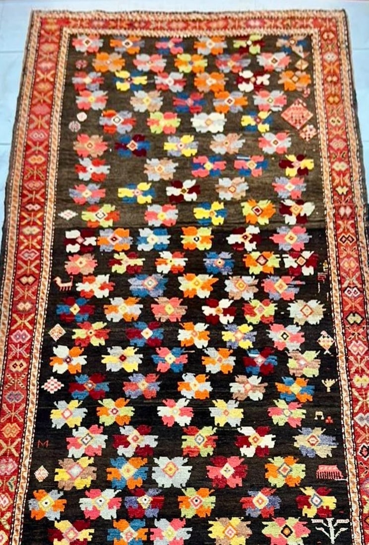 Hand Knotted Karabagh Tribal Wool Runner Caucasian Oriental Area Rug 5' x 11'6" - 6