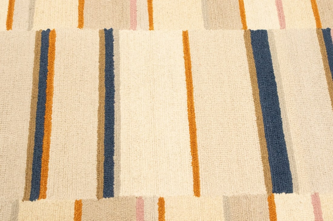 Pastel Brown Trellis 5X8 Hand-Tufted Modern Rug - 8