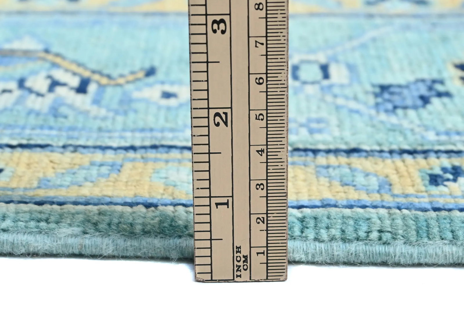 Blue Floral Modern 5X7 Kazak Pakistan Rug - 11