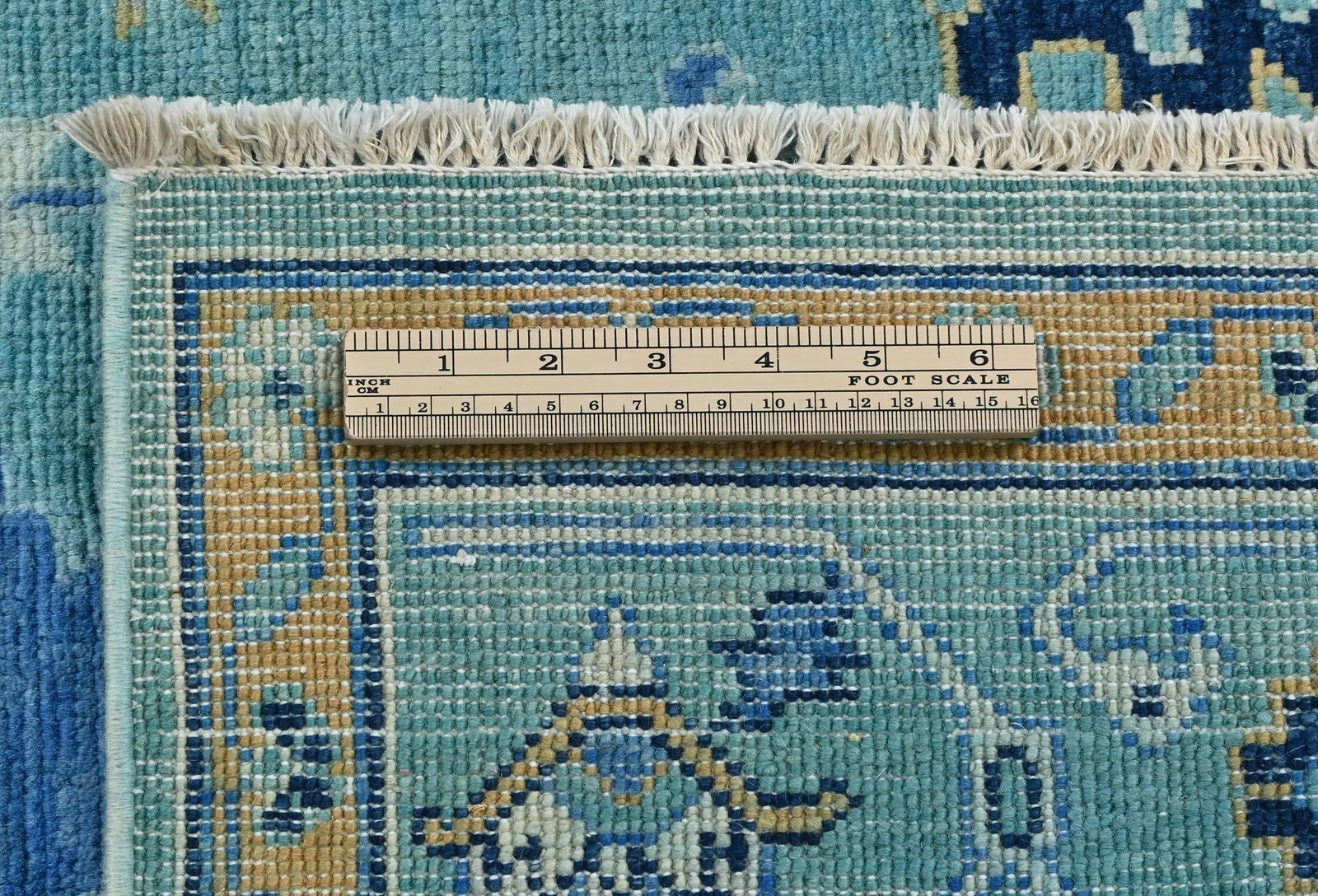 Blue Floral Modern 5X7 Kazak Pakistan Rug - 12