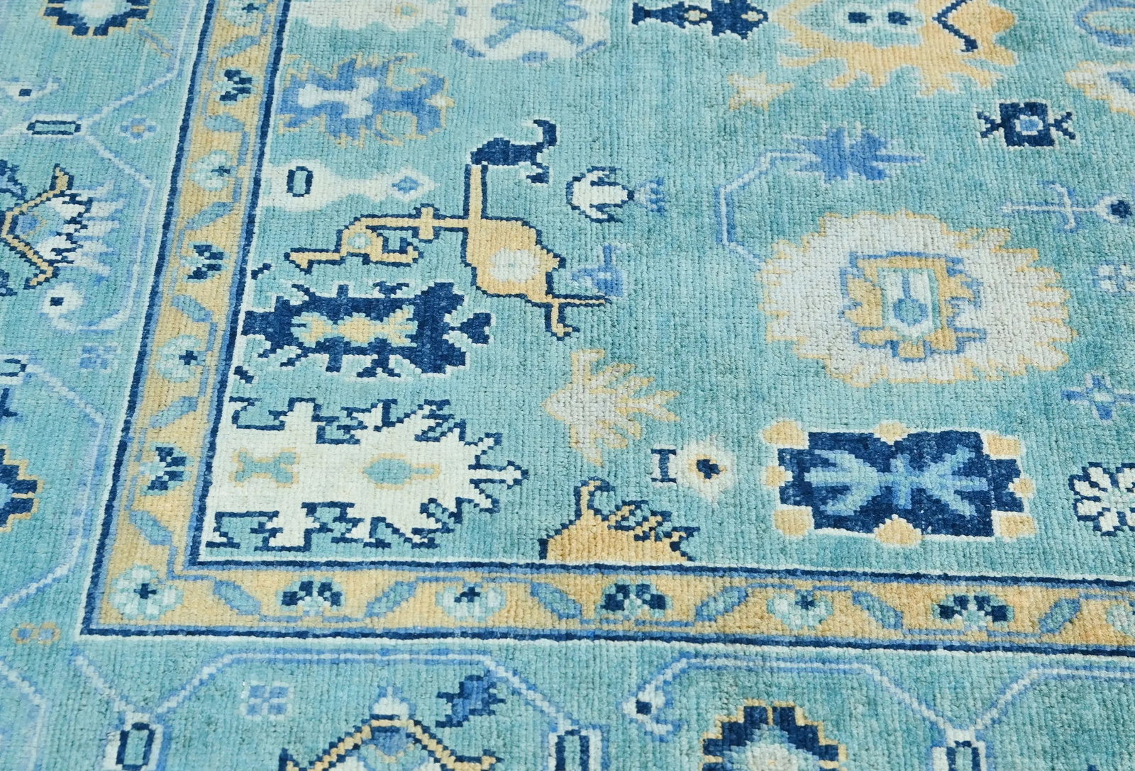 Blue Floral Modern 5X7 Kazak Pakistan Rug - 7