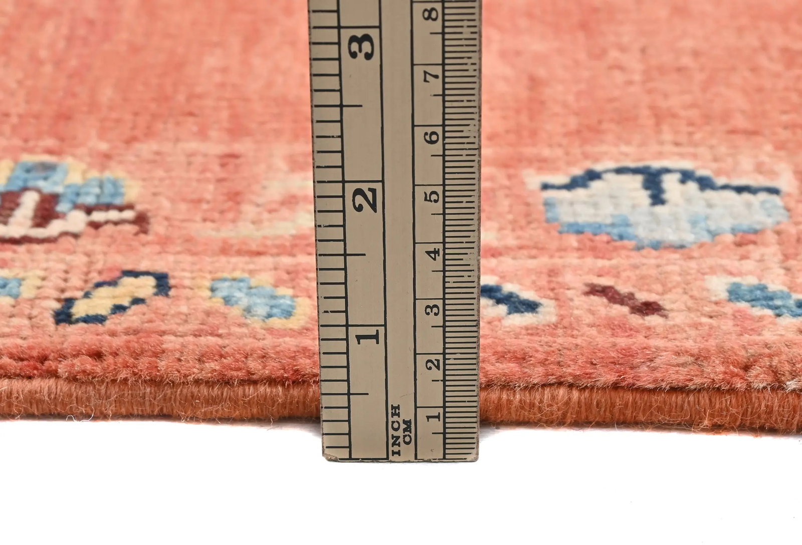 Orange Floral Modern 4X6 Kazak Osuhak Pakistan Rug - 11