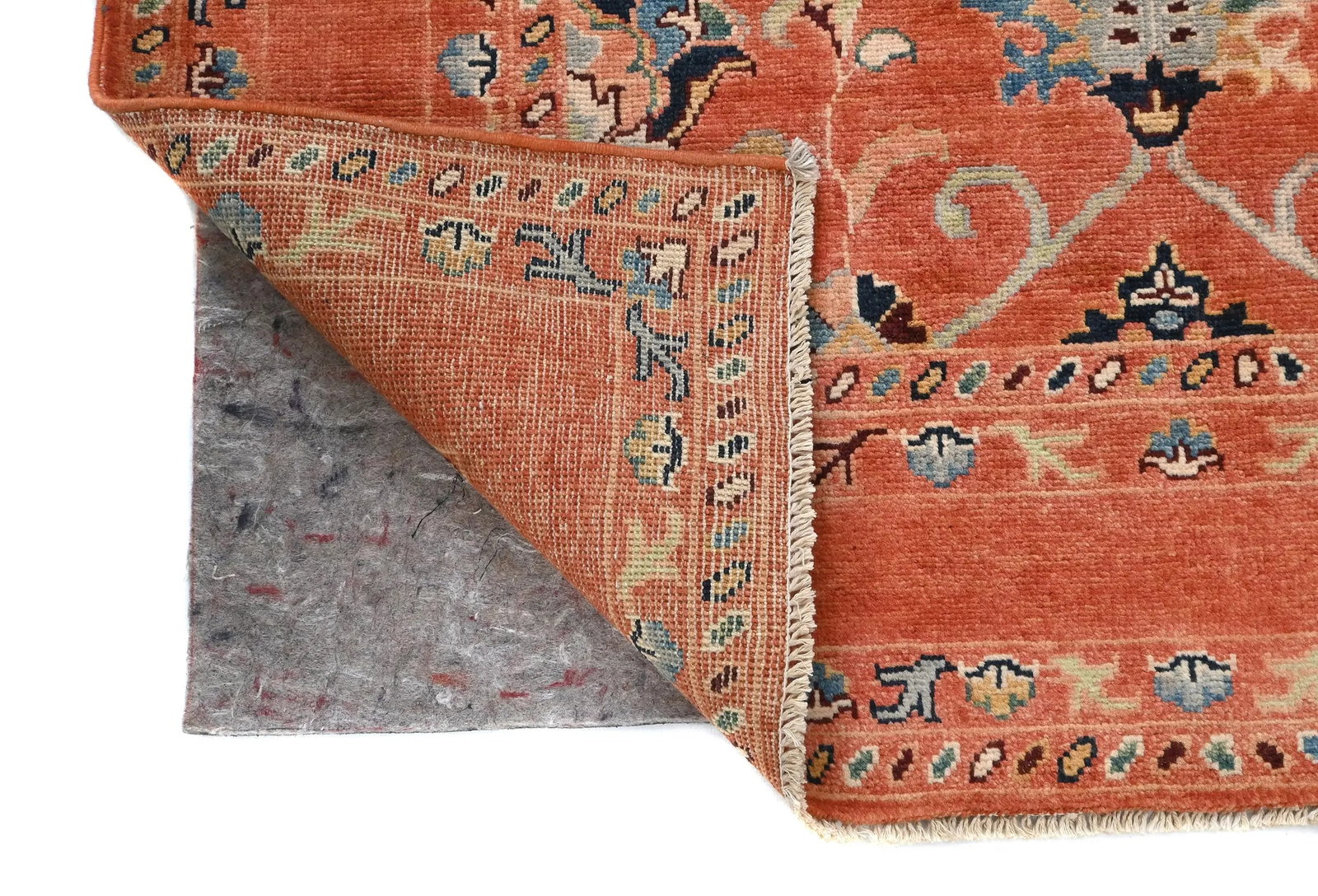 Orange Floral Modern 4X6 Kazak Osuhak Pakistan Rug - 13