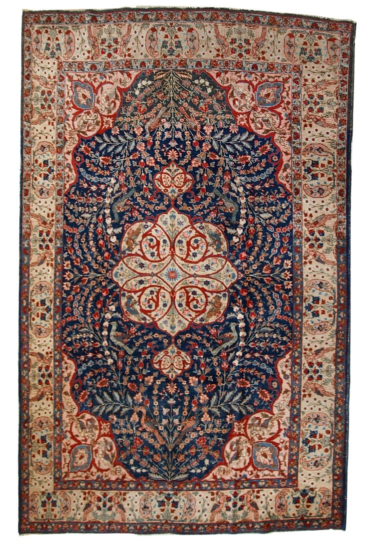 Handmade antique Persian Tabriz rug 6,2' x 9.5' (190cm x 292cm) 1920s (1 of 20)