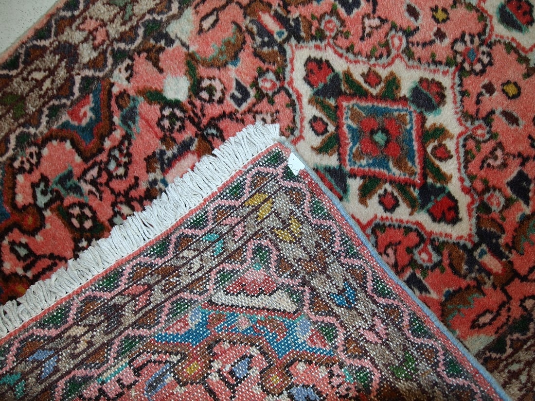 Handmade vintage Persian Lilihan rug 1.9' x 3' (59cm x 93cm) 1970s - 7