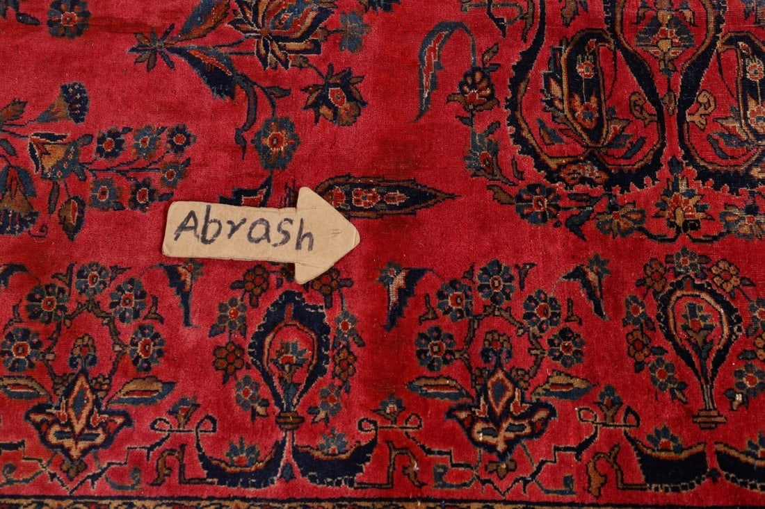 Pre-1900 Vegetable Dye Sarouk Mohajeran Persian Area Rug 10x13 - 12