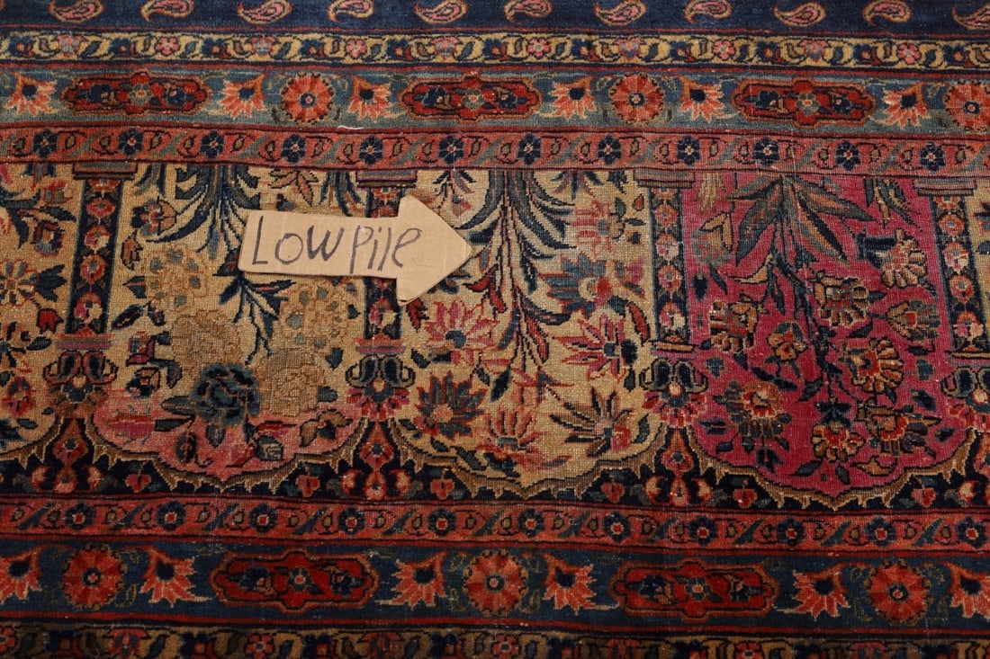 Pre-1900 Vegetable Dye Sarouk Mohajeran Persian Area Rug 10x13 - 14