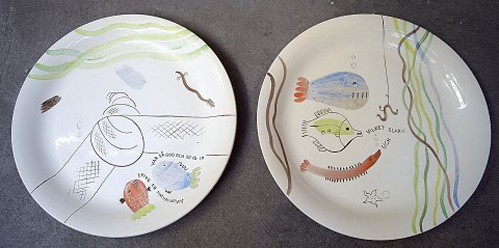 Stig Lindberg for Gustavsberg "Löja/Loja" 8 plates. - 3