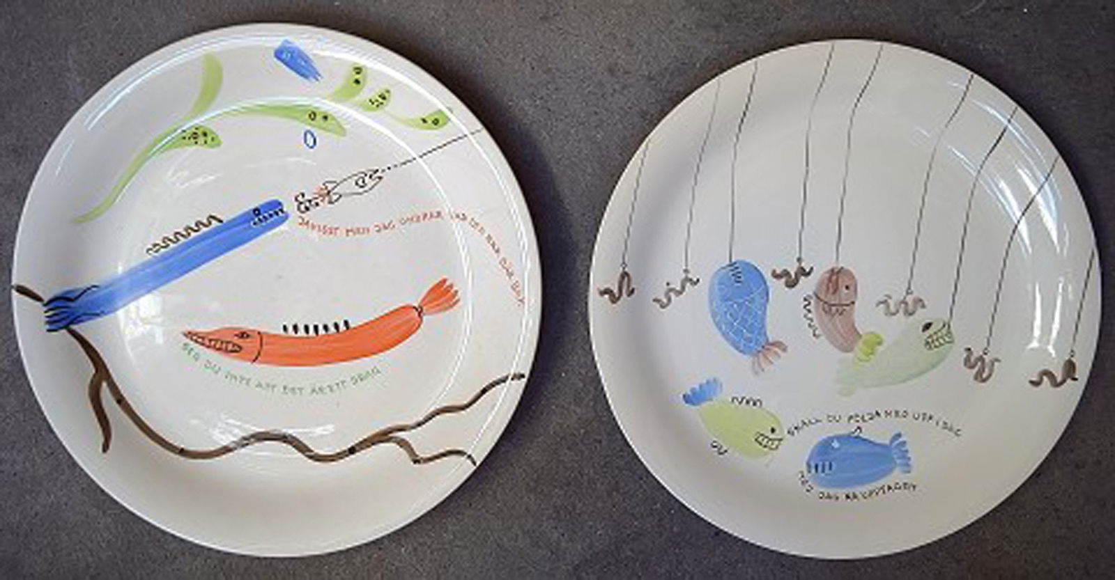 Stig Lindberg for Gustavsberg "Löja/Loja" 8 plates. - 4