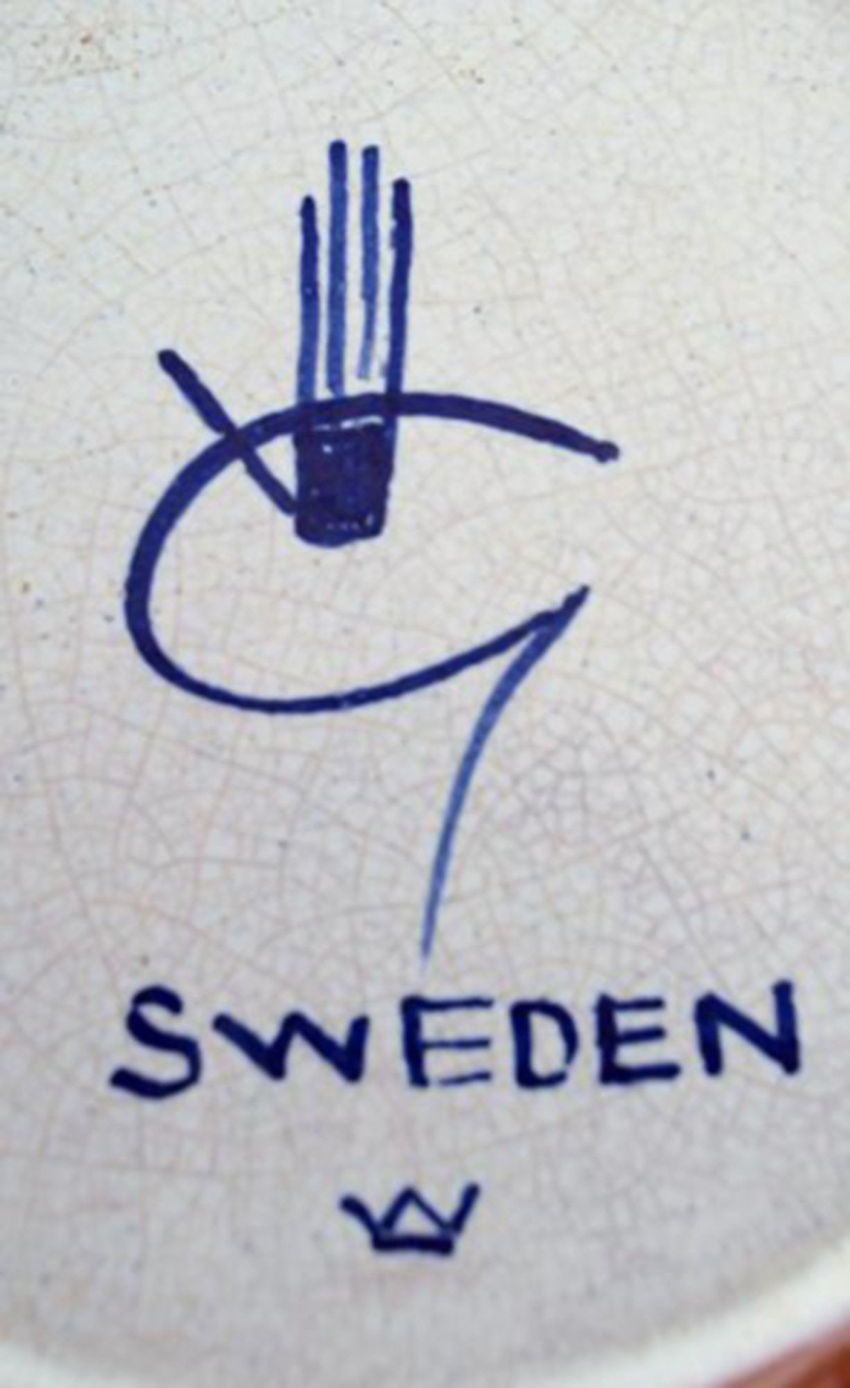 Stig Lindberg "studio hand", Gustavsberg. Faience jug/vase with handle and hand-painted decoration. - 6