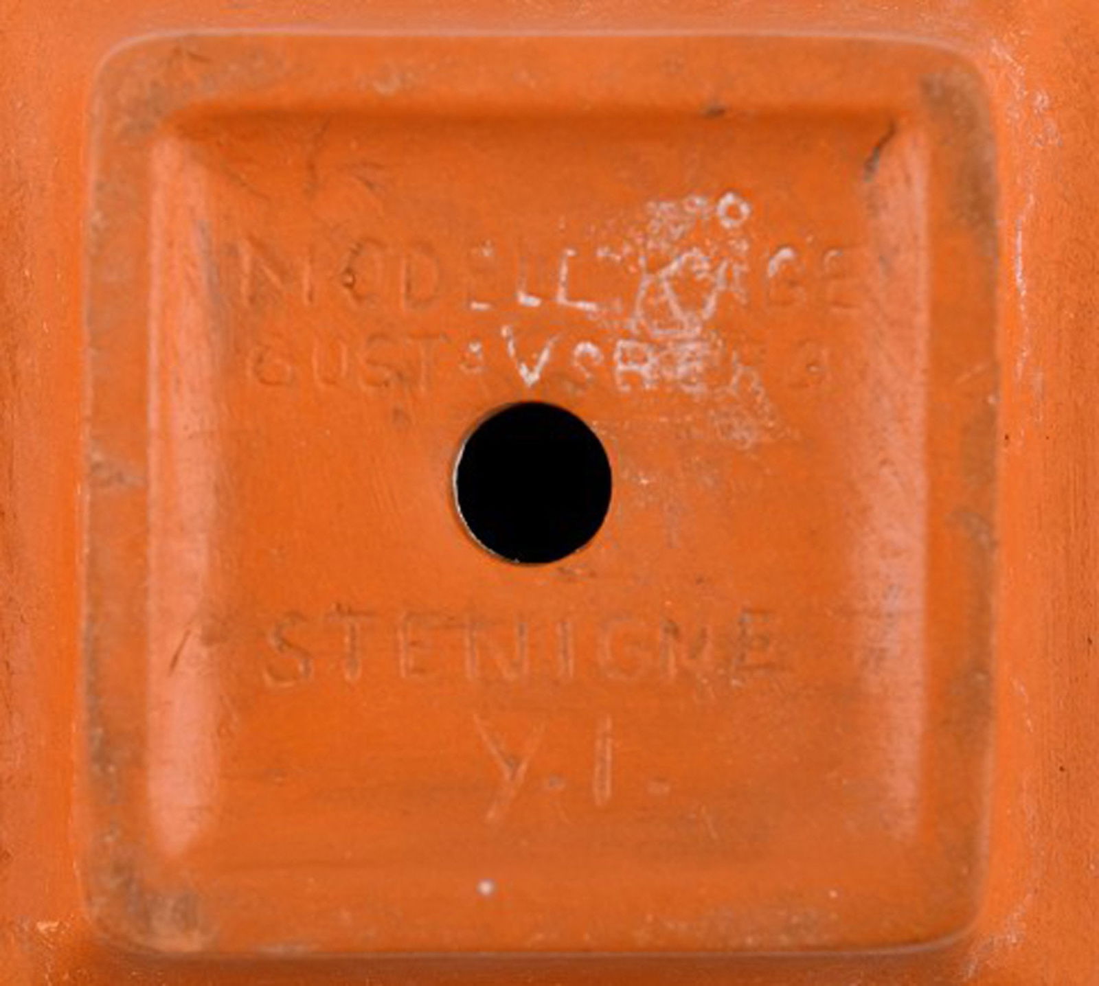 Gustavsberg, Wilhelm Kage, a pair of plant pots in red earthenware. - 2