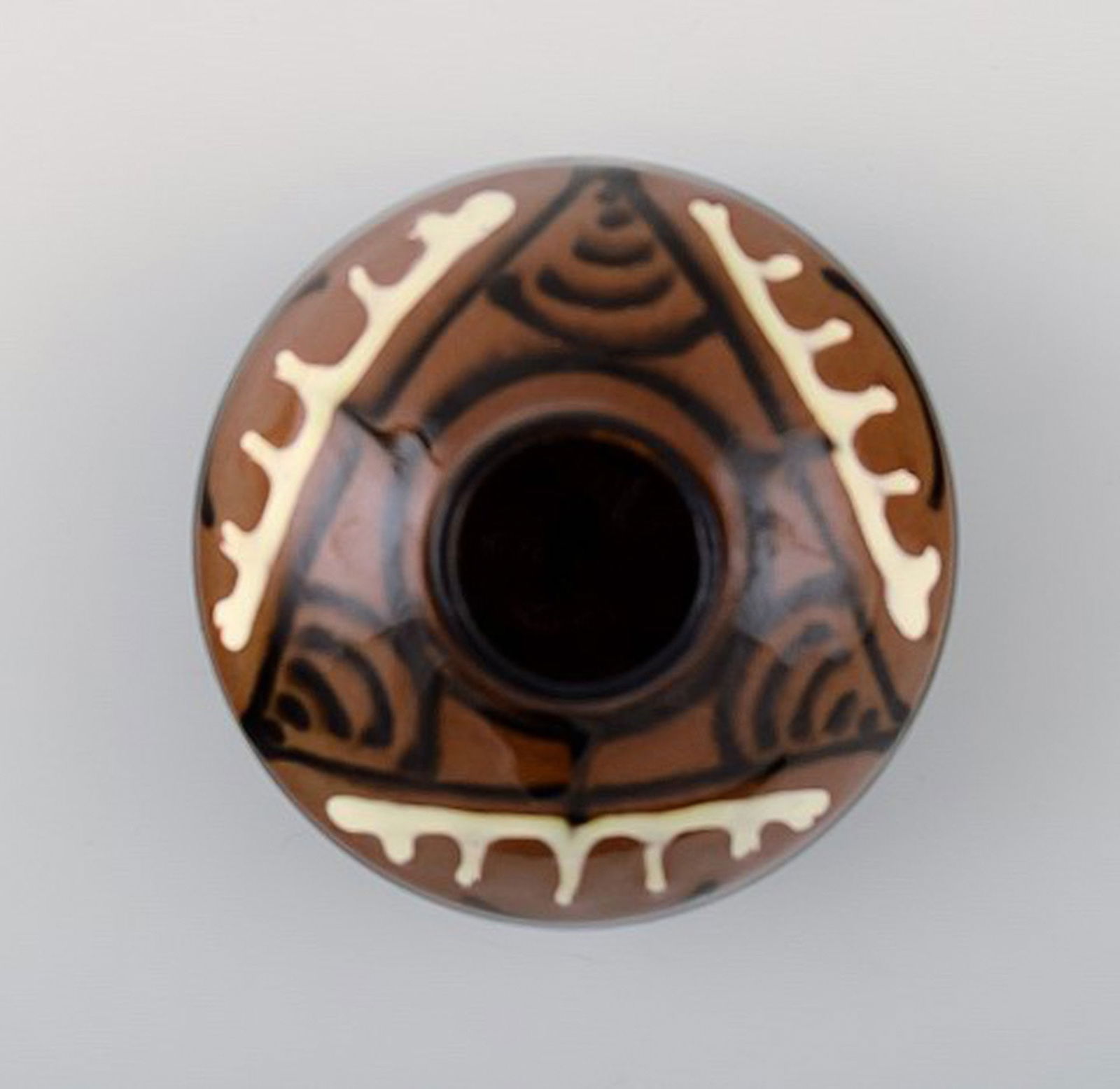 Kähler, Denmark, glazed stoneware vase. 1940s. - 3