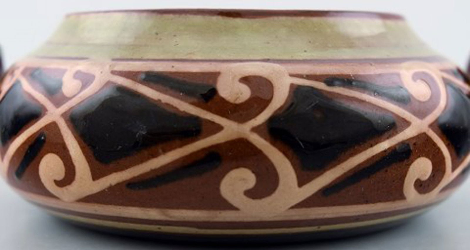 Kähler, Denmark, glazed bowl with handles, stoneware. - 5