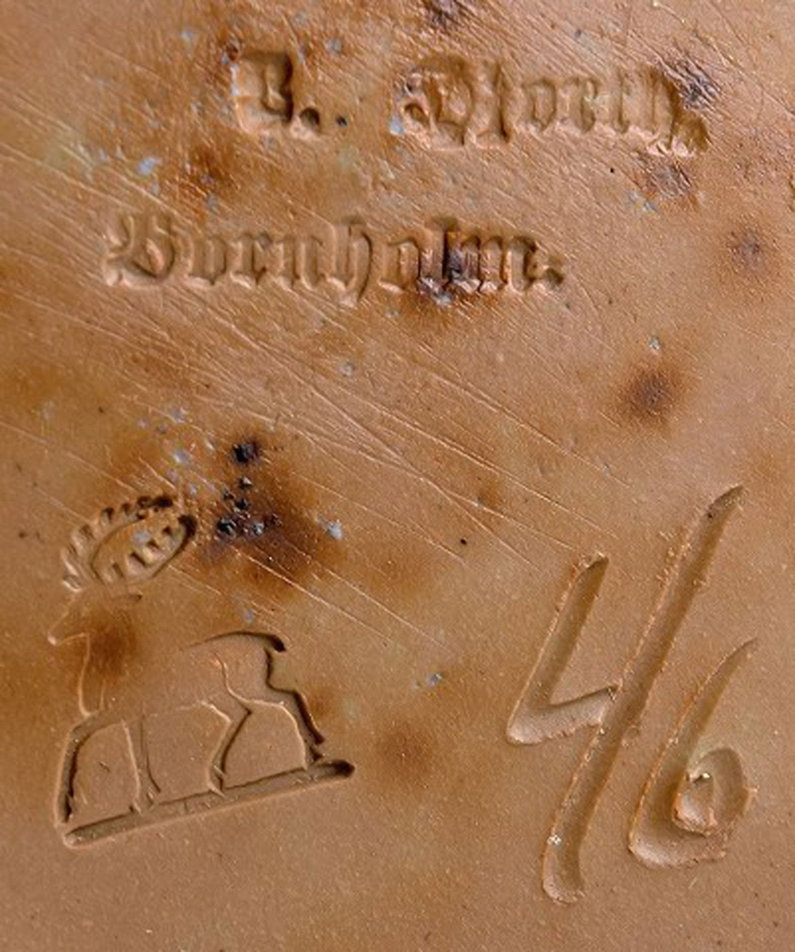 Hjorth, Bornholm, ceramic vase hand painted. - 7