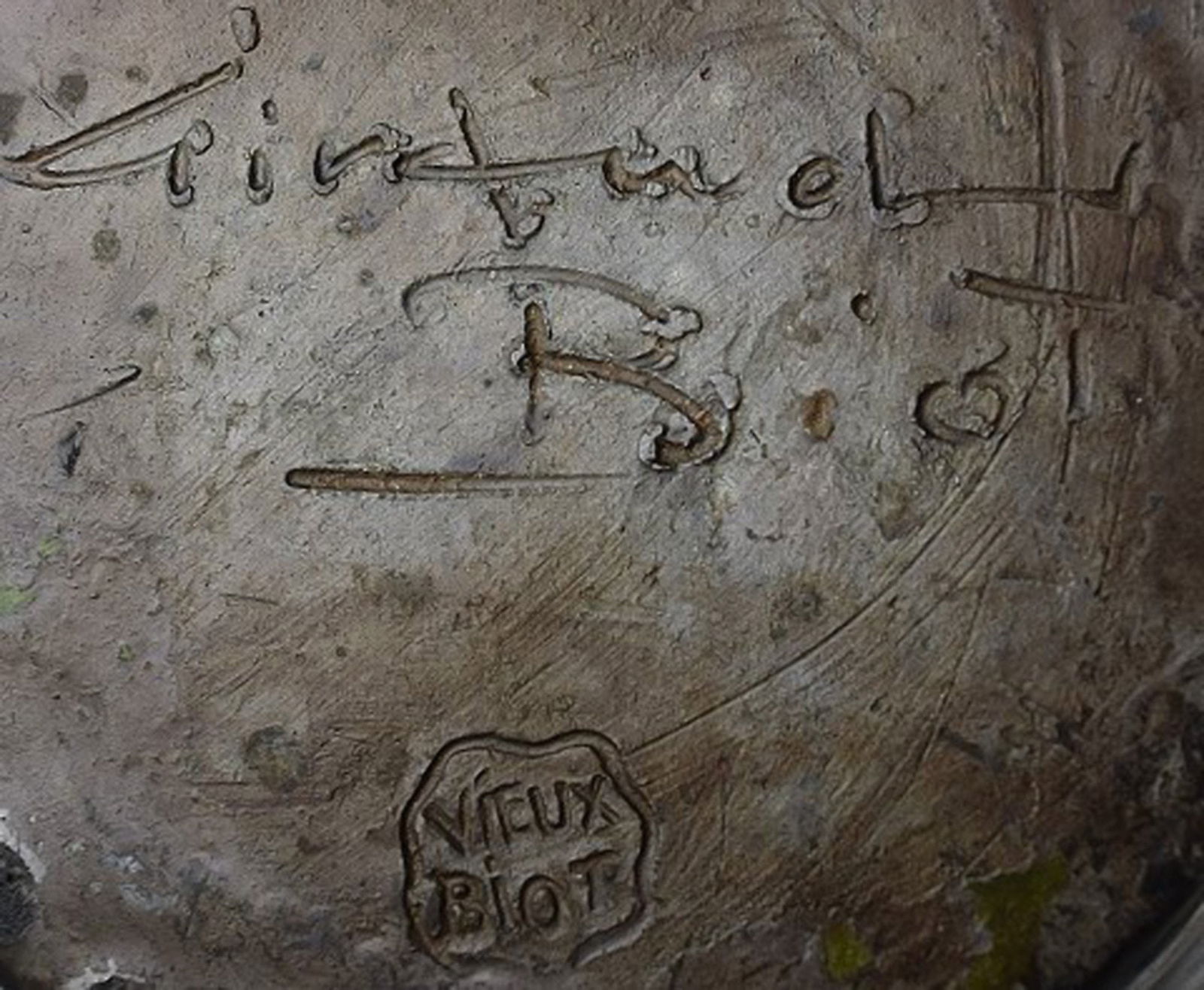 Monumental 68 cm. Vieux Biot, France art pottery jug/pitcher. - 6