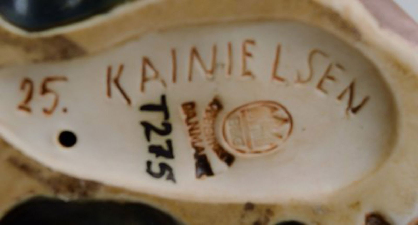 Bing & Grondahl Figurine of a man standing with grapes by Kai Nielsen. Model number 4025. From the - 5