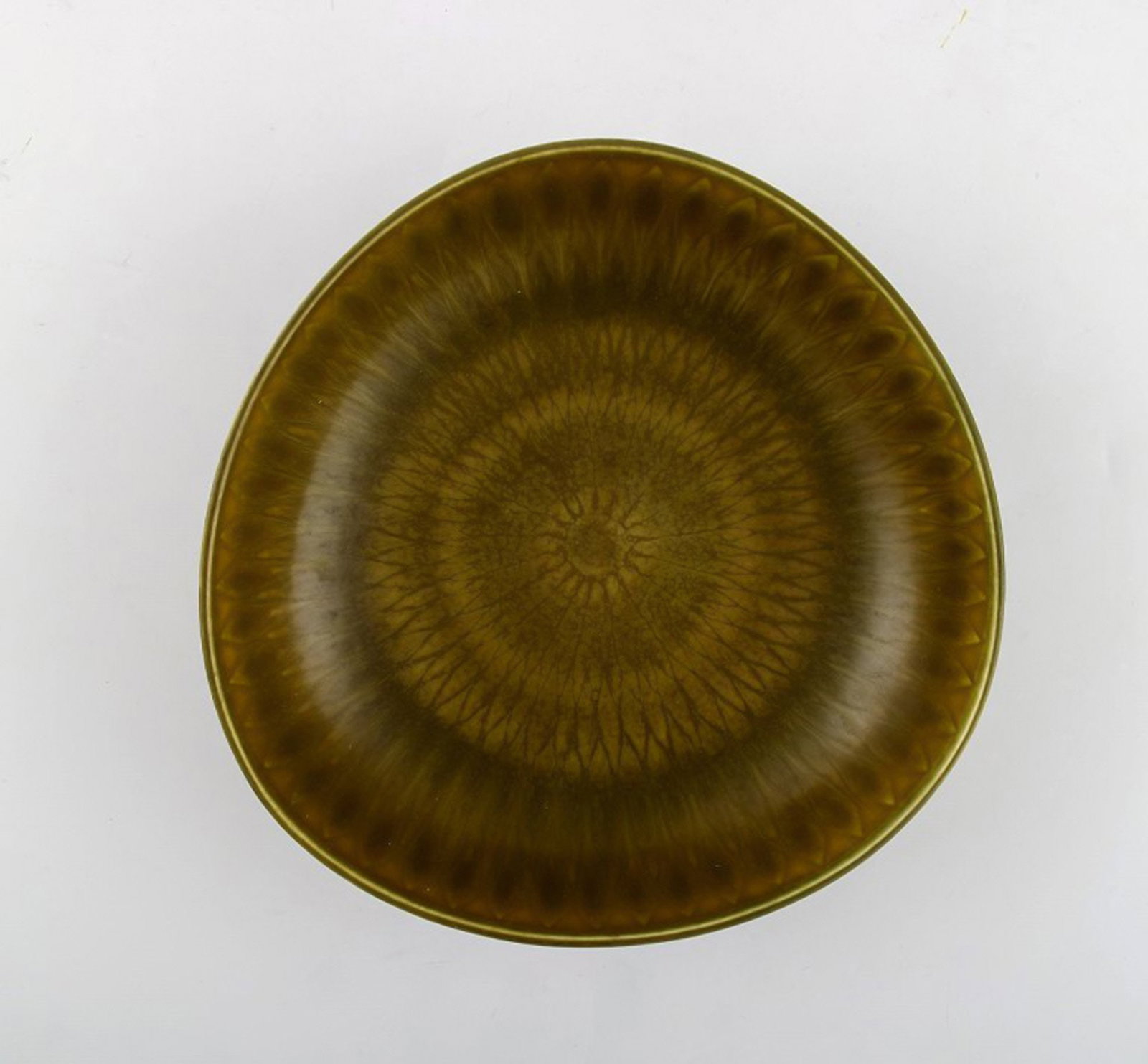 Strehla retro ceramic vase. Hand painted. - 3