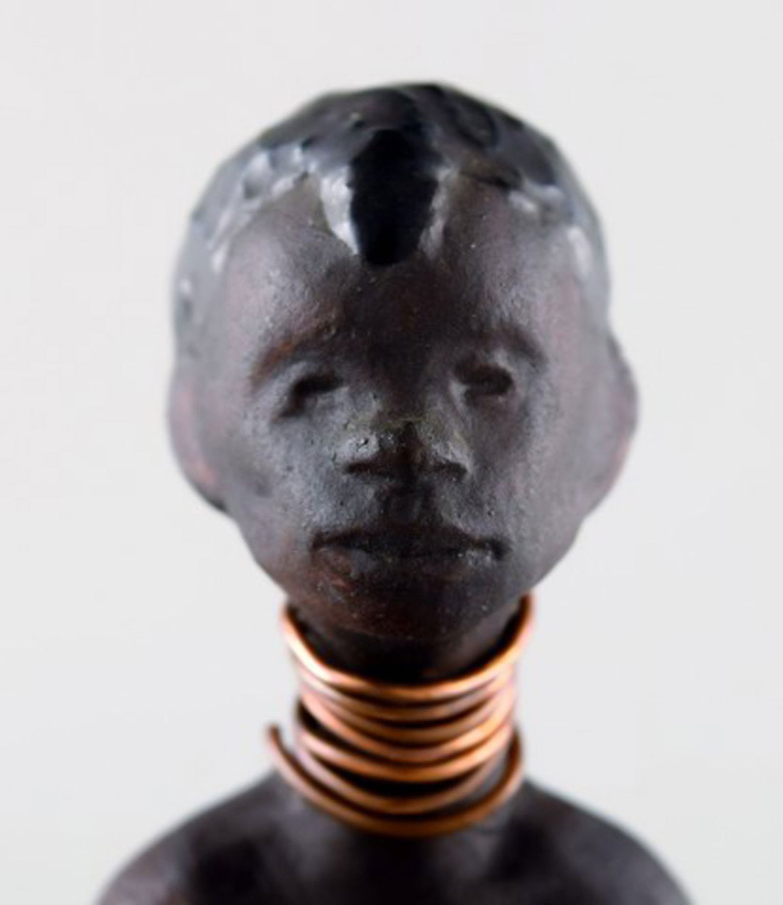 Rolf Palm, Höganäs, unique pottery figurine of chief. - 5