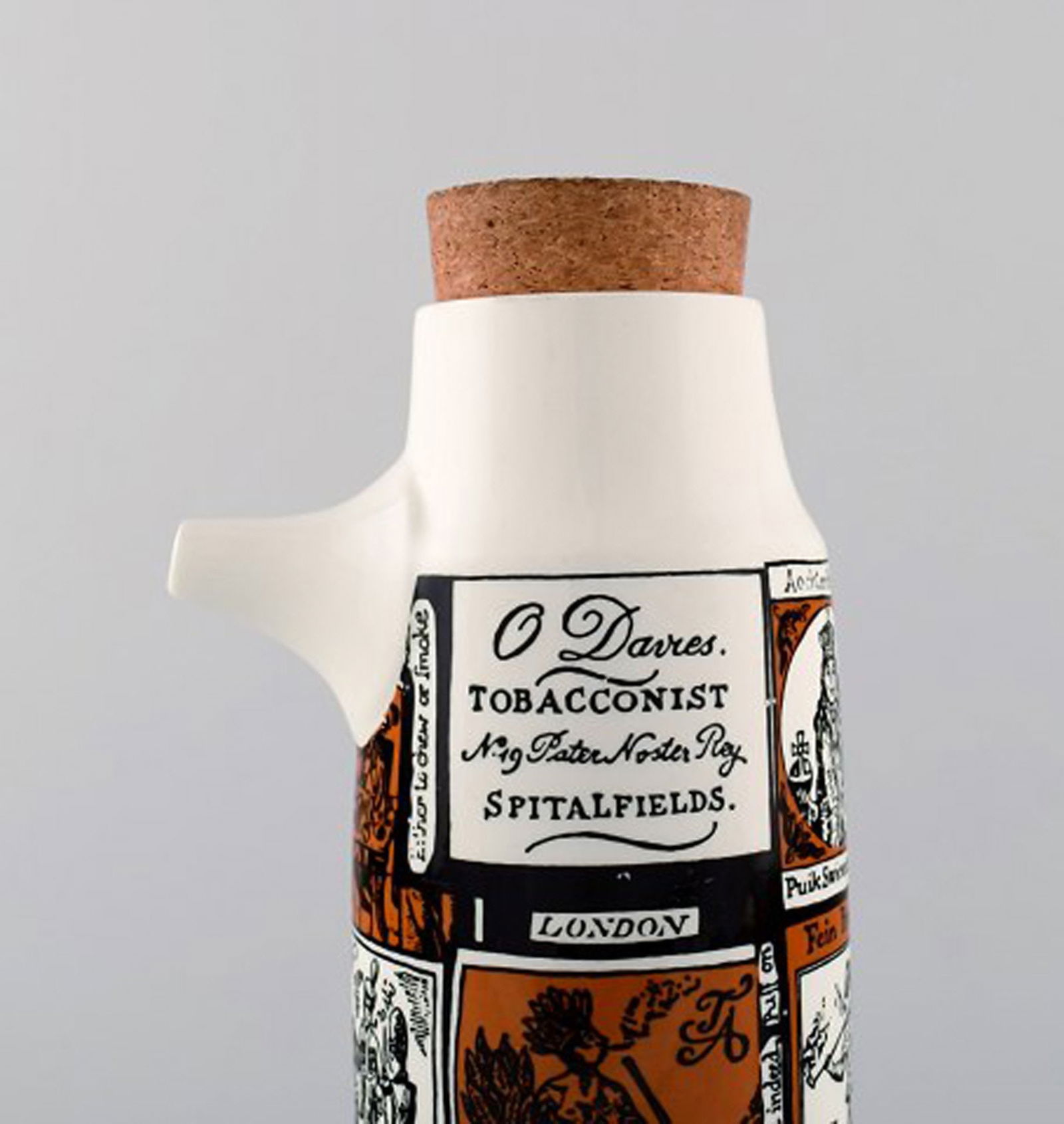 Five Modern style pitchers in ceramics by Bengt Berglund. Designed for Gustavsberg. - 5