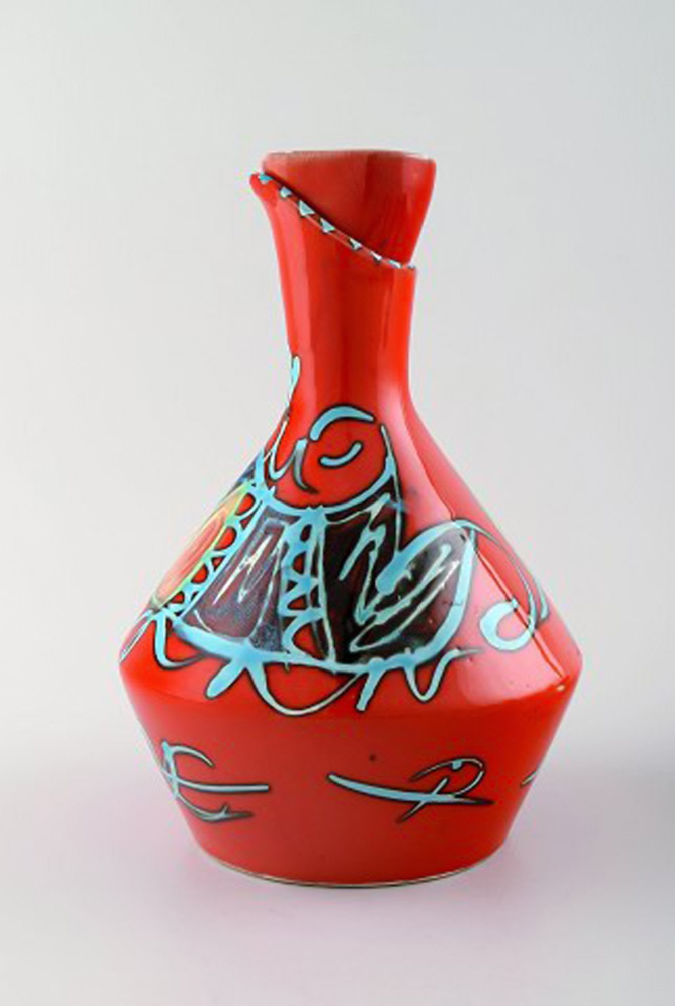 Vallauris, France. Vodka / Lemonade / Sangria-set for four. Hand painted, unique. - 3