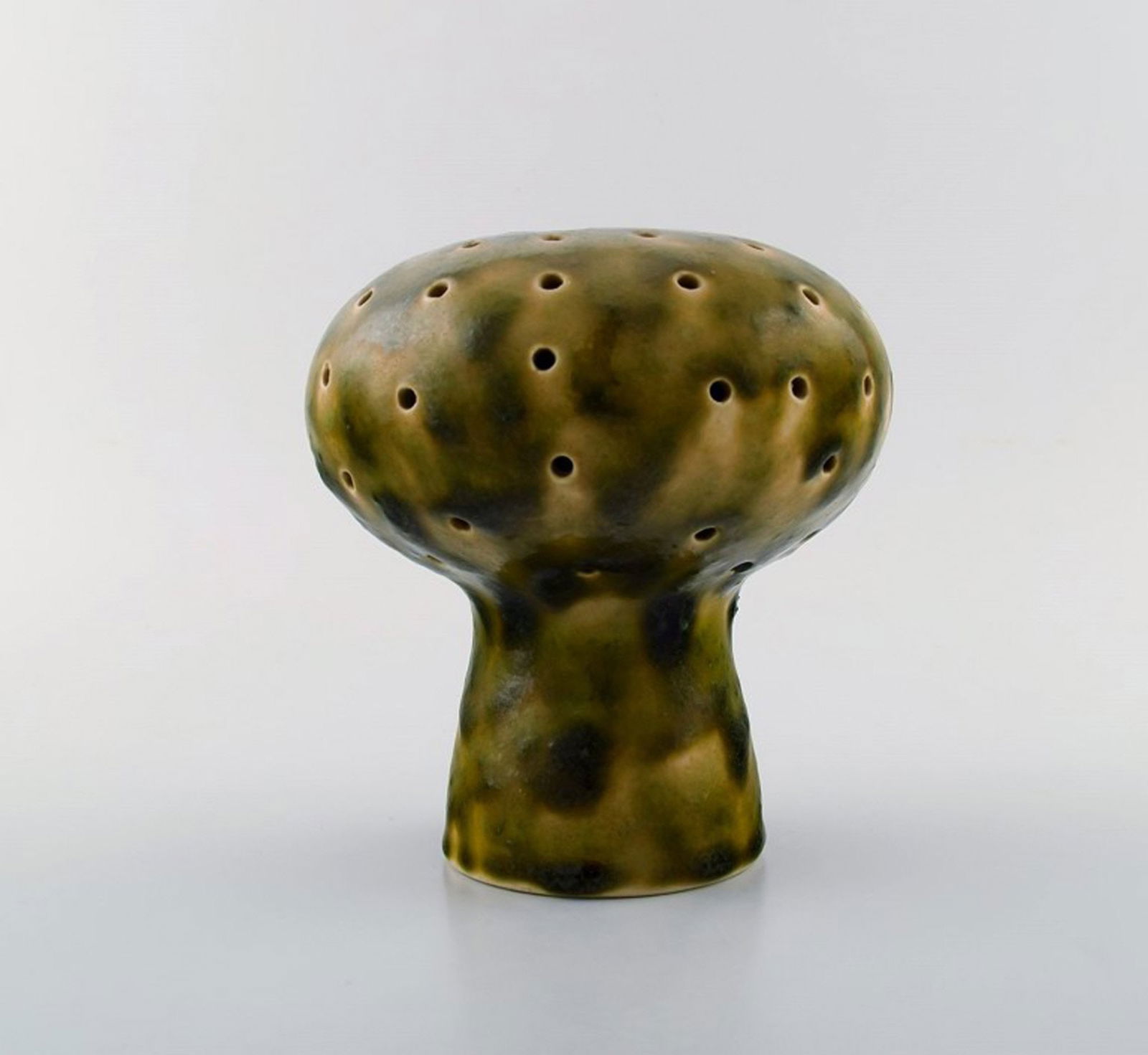 Sven Wejsfelt for Gustavsberg Studio Hand. Mushroom in glazed ceramics.: Title: Sven Wejsfelt for Gustavsberg Studio Hand. Mushroom in glazed ceramics. Description: Sven Wejsfelt for Gustavsberg Studio Hand. Mushroom in glazed ceramics. 1980's Beautiful glaze in green shad