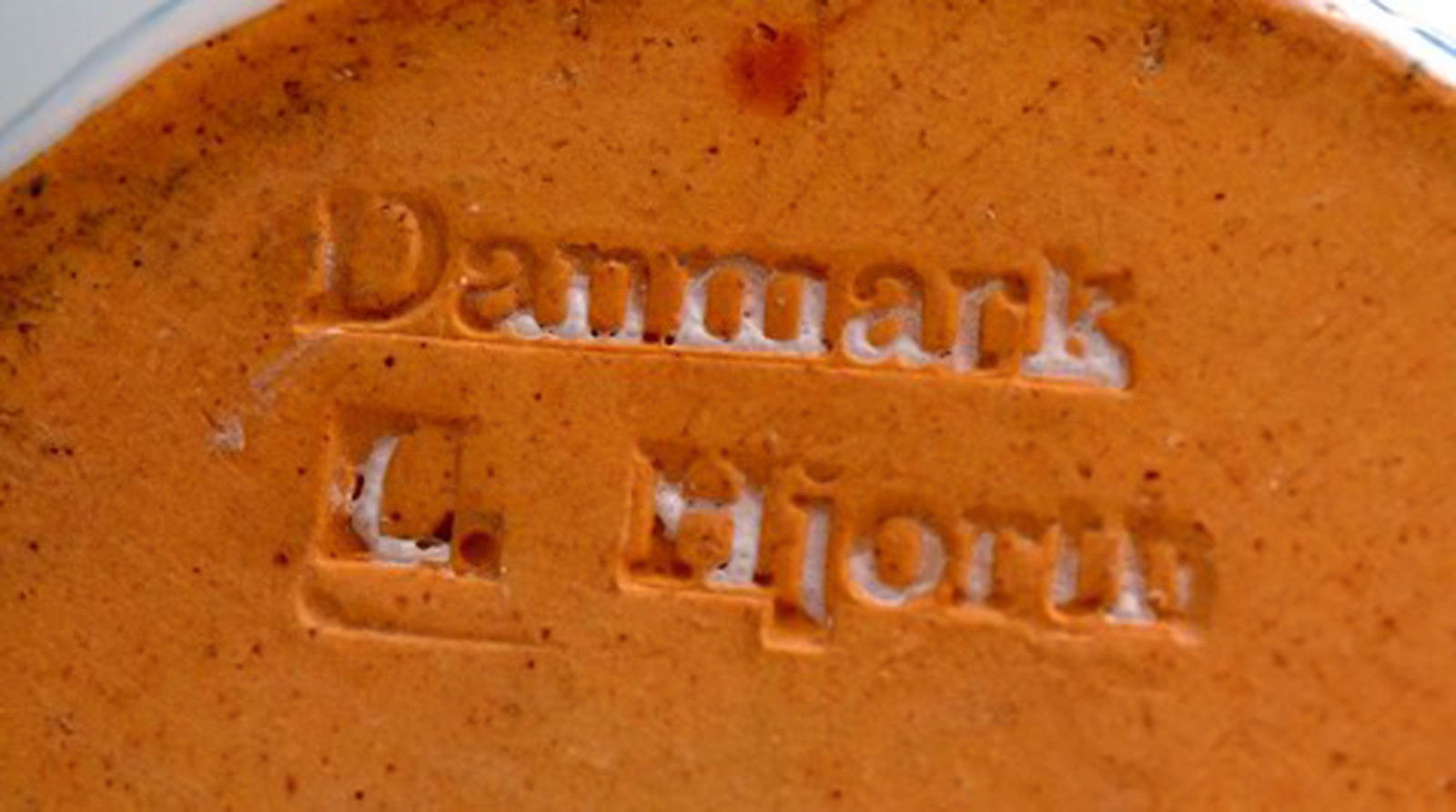 Hjorth (Bornholm) glazed stoneware figure, woman in national costume. - 7