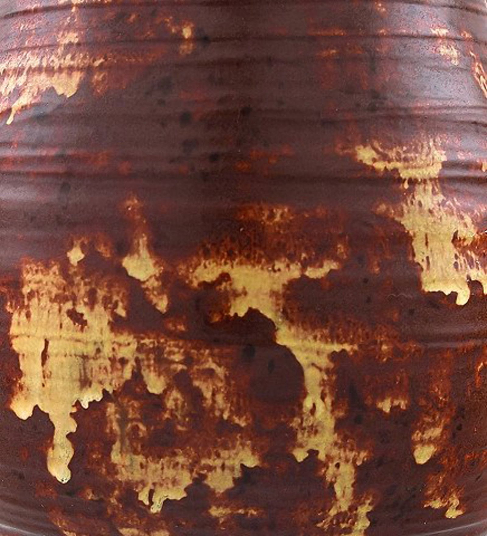 Michael Andersen, Denmark jug with handle. Beautiful glaze in red and yellow shades. 1950 / 60s. - 4