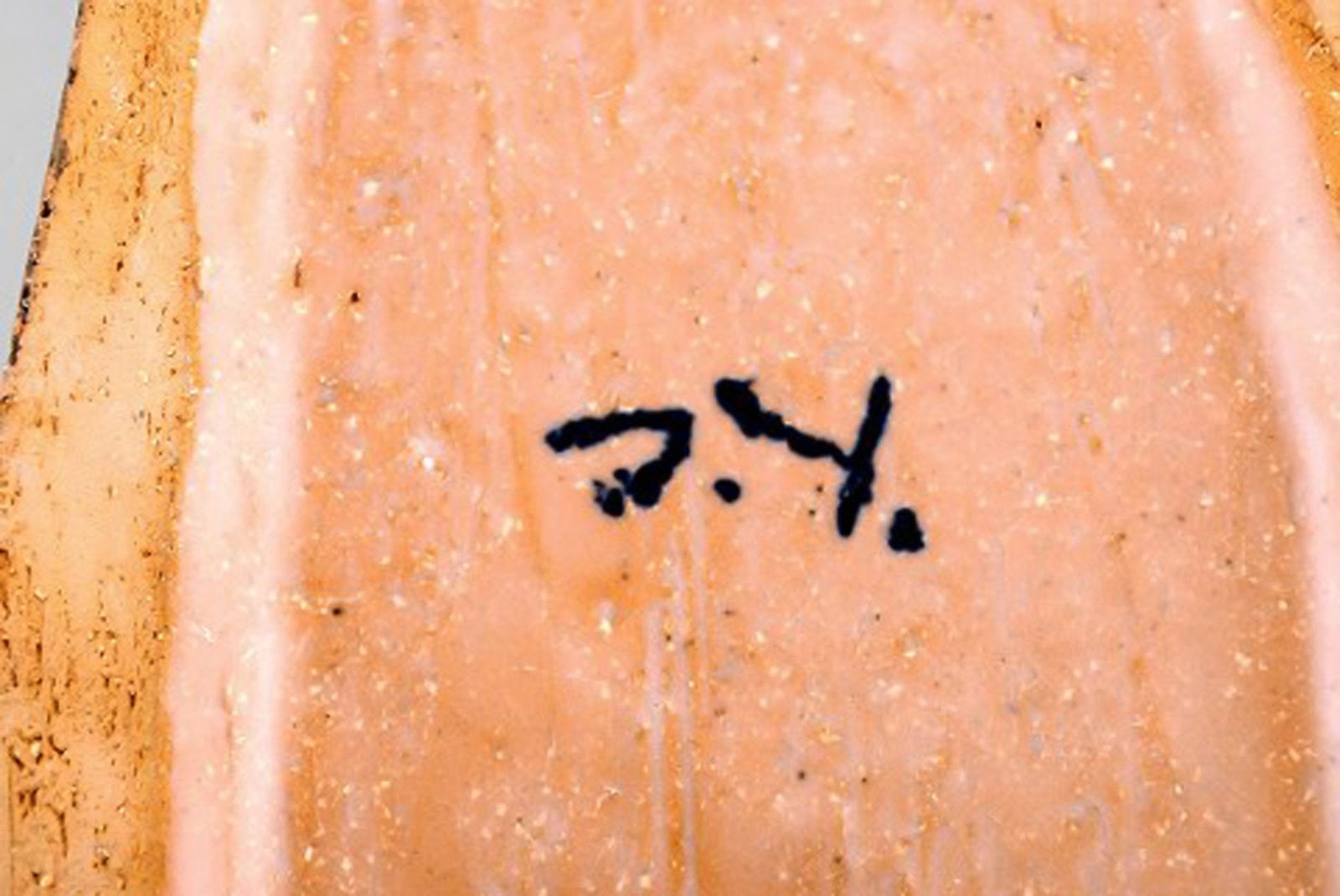 Swedish ceramist. Unique wall plaque in glazed stoneware. Blue glaze with hunter motif. 1960's. - 6