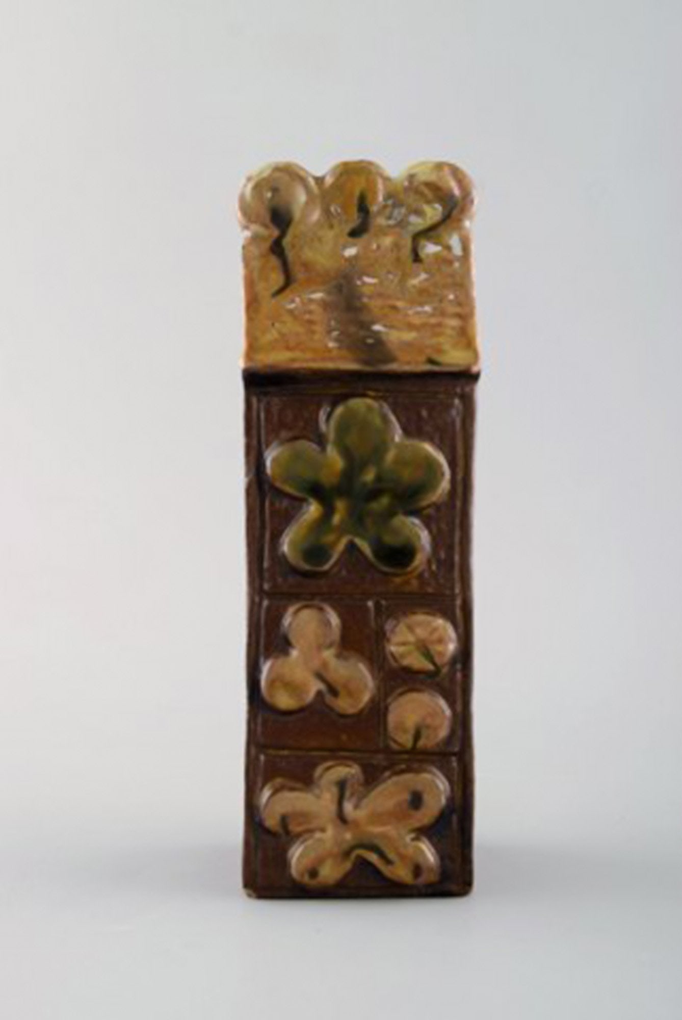 Bertil Vallien for Gustavsberg. Two "Baghdad" sculptures in glazed ceramics. 1960's. - 2