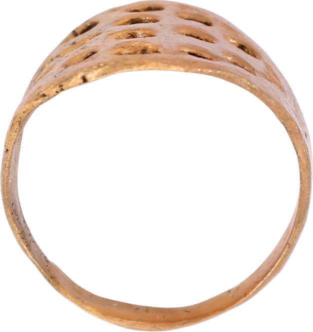 VIKING WARRIOR'S SHIELD RING, 10TH CENTURY AD, SIZE 10 ½ - 2