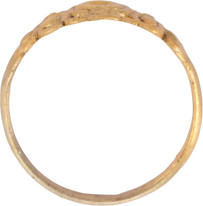 FINE EUROPEAN BETROTHAL RING 9th-12th CENTURY, SIZE 9 1/4 - 2