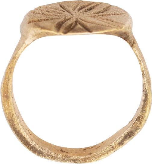 ROMAN/BYZANTINE CHRISTENING OR BAPTISM RING, C. 2ND-6TH CENTURY AD, SIZE ½ - 2