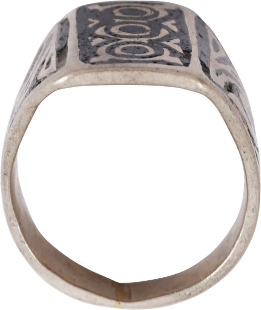 COSSACK WARRIOR'S RING, 19th century, SIZE 7 1/2 - 2