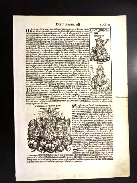 1493 Incunable Leaf Liber Chronicarum Fine Woodcuts - 2