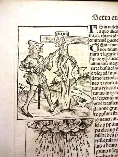 1493 Incunable Leaf Liber Chronicarum Fine Woodcuts - 4