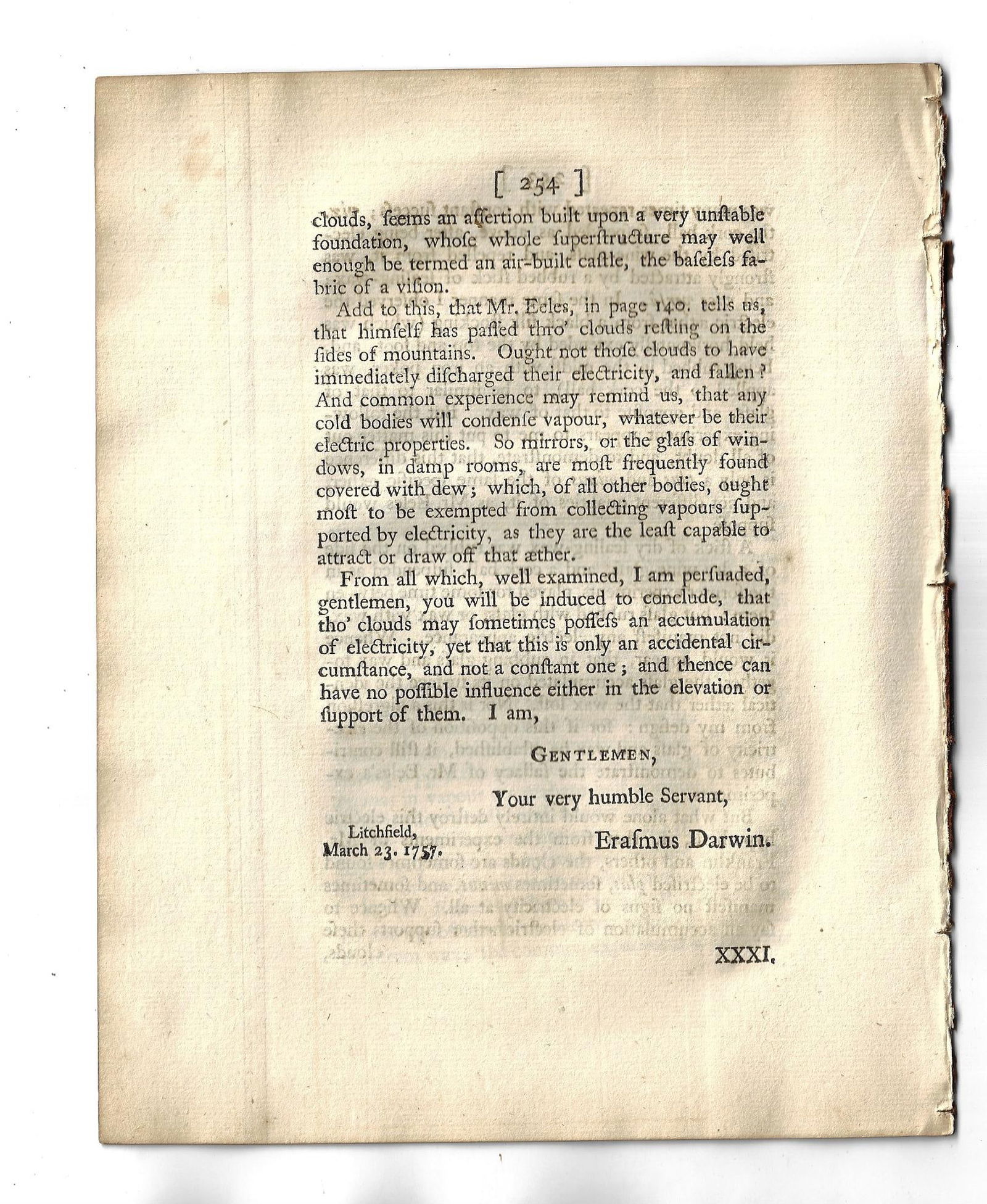 1757 Letters of Erasmus Darwin on Vapors - 2