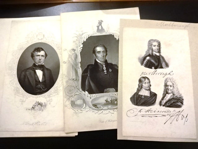 Six Engravings Lord Nelson Franklin Pierce: Title: Six Engravings Lord Nelson Franklin Pierce Additional Information: A lot of portrait engravings including two of Lord Horatio Nelson, two of President Franklin Pierce, one of Duke of