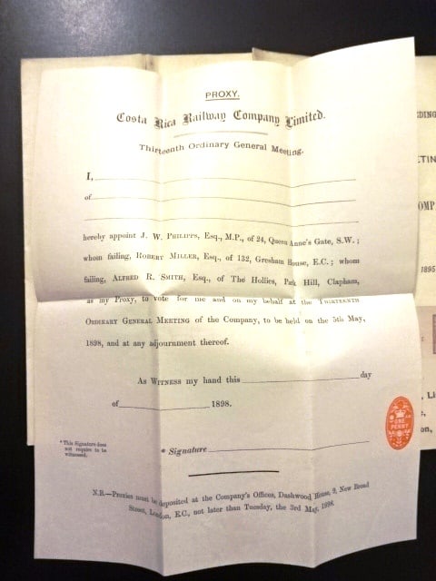 1895 LOT South American Railroad Stock and Notices - 2