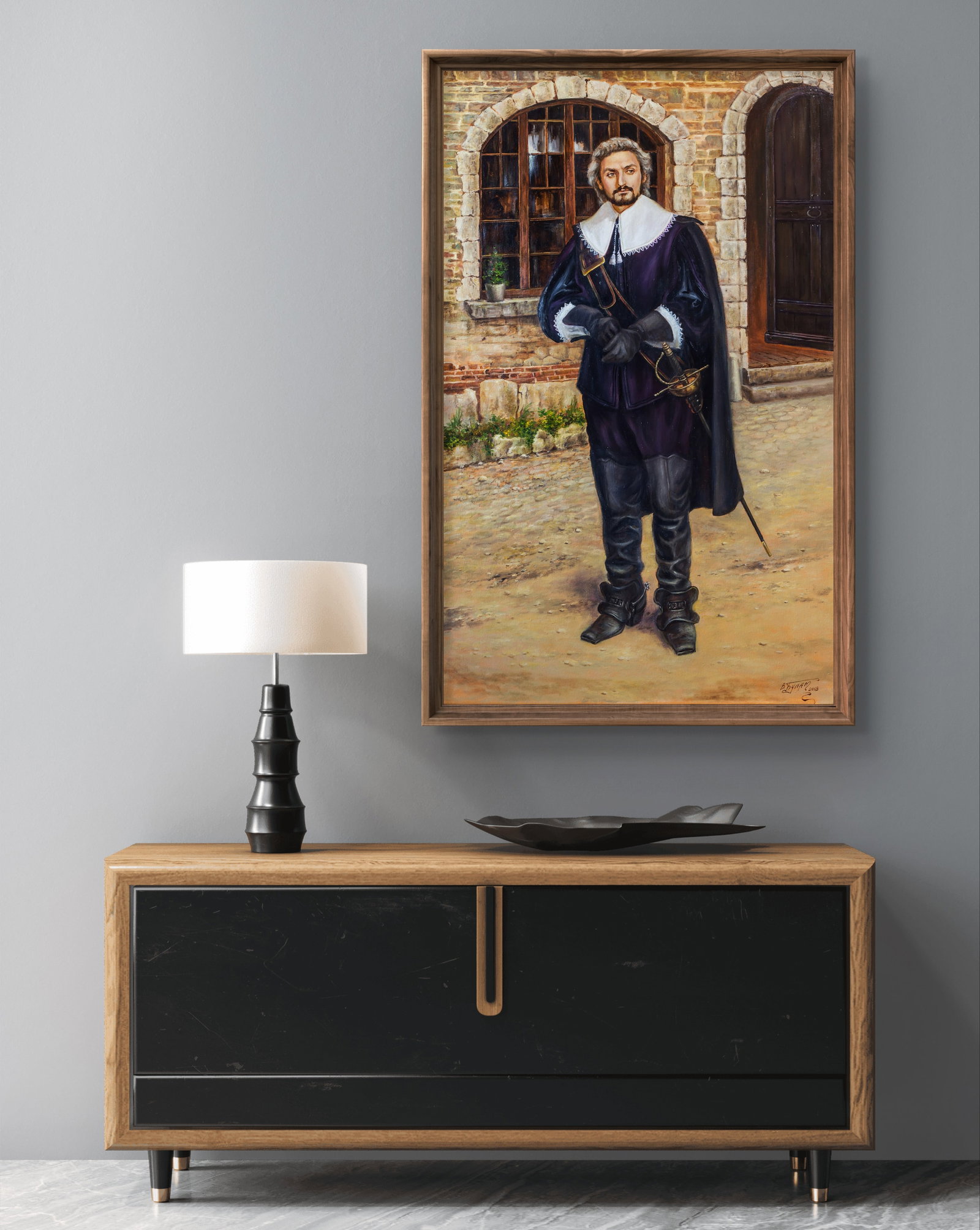 Oil painting I rarely laugh Valeriy Bulat - 2