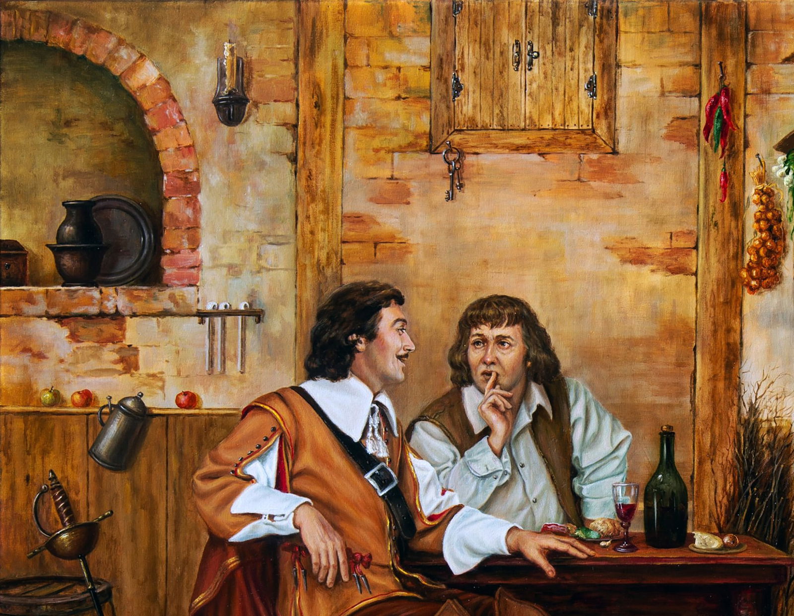 Oil painting The Secret of Porthos Valeriy Bulat - 4