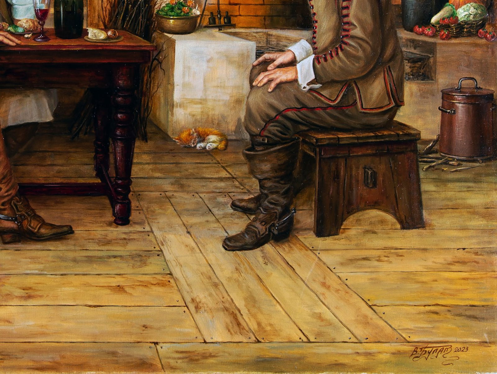 Oil painting The Secret of Porthos Valeriy Bulat - 7