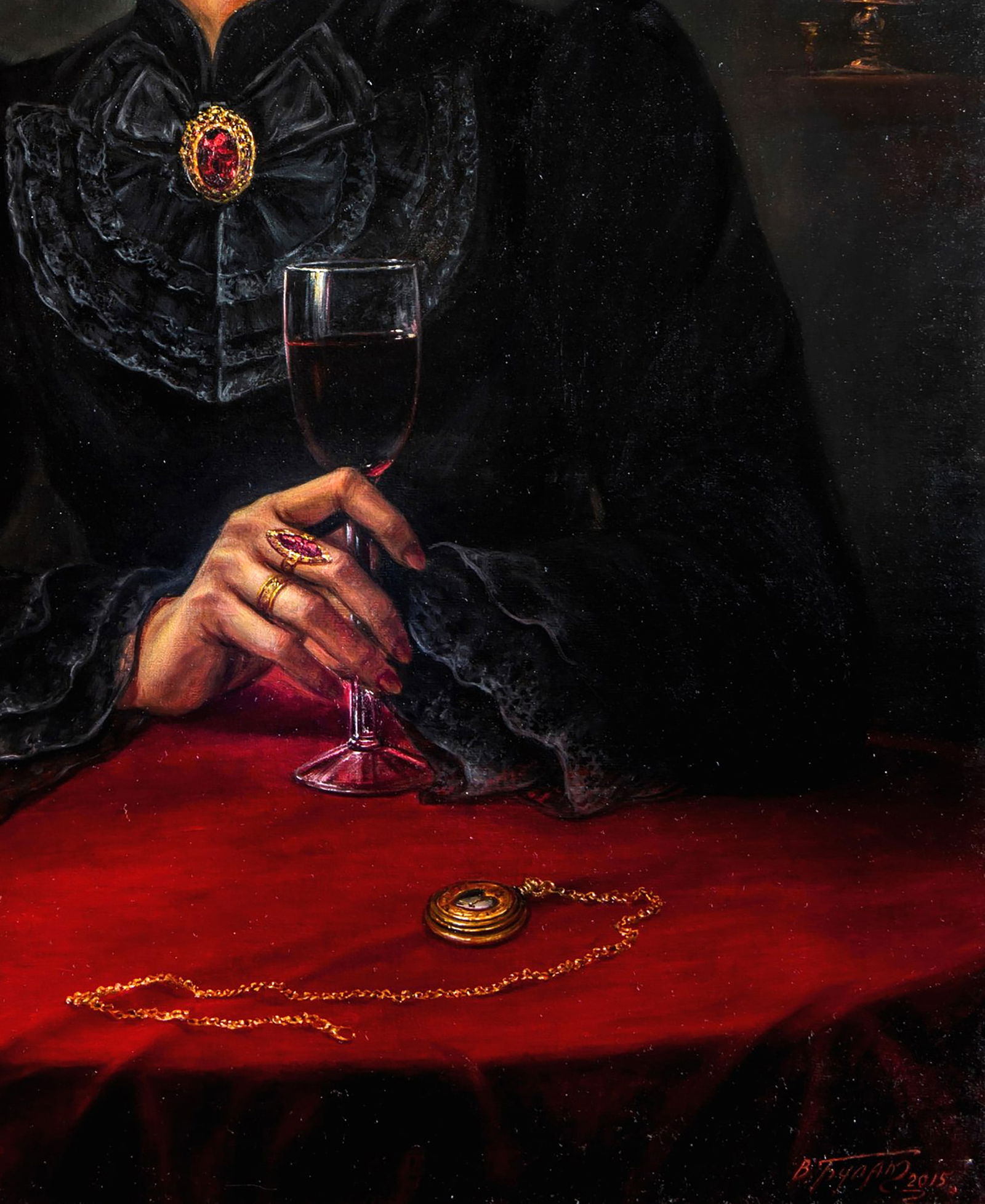 Oil painting Breathing in perfumes and mists Valeriy Bulat - 7